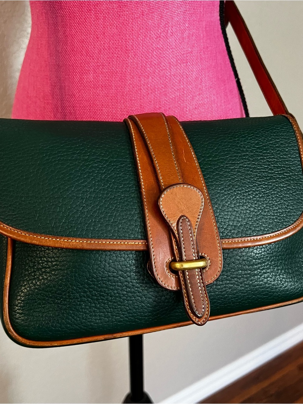 Dooney & Bourke Green All Weather Leather Vintage Crossbody Bag - Picture 2 of 12